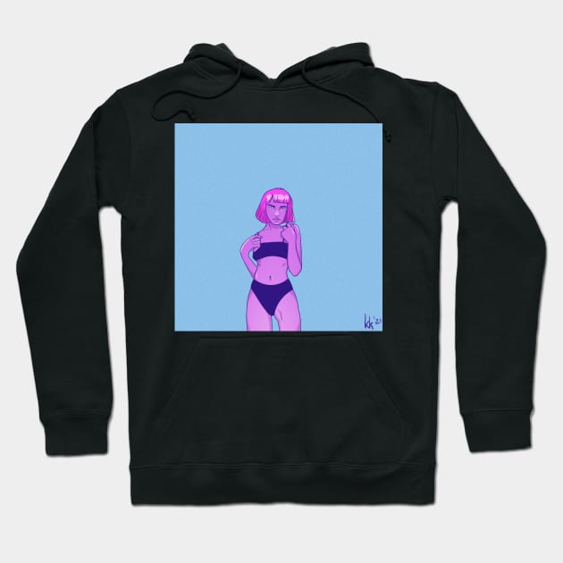 Bikini girl Hoodie by kunstknecko